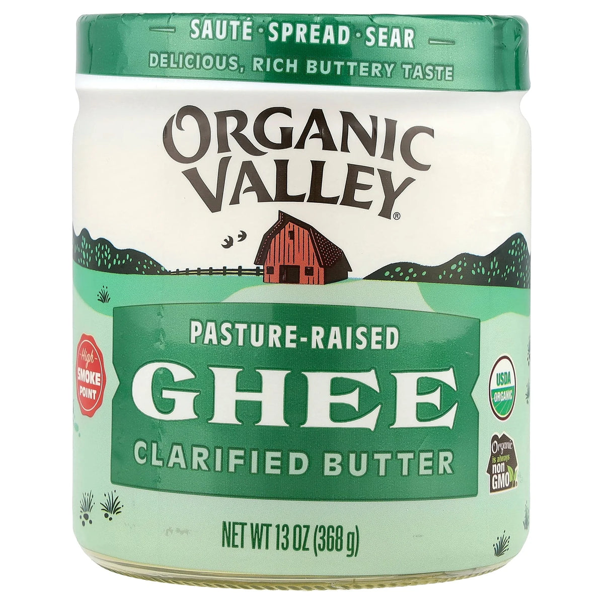 Organic Valley, Ghee Clarified Butter, 13 oz (368 g)