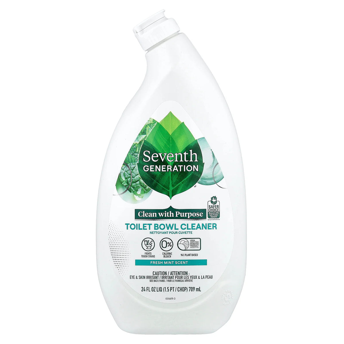 Seventh Generation, Toilet Bowl Cleaner, Fresh Mint, 24 fl oz (709 ml)