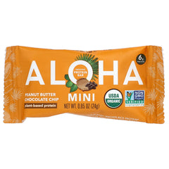 Aloha, Organic Protein Mini Bars, Peanut Butter Chocolate Chip, 20 Bars, 0.85 oz (24 g) Each