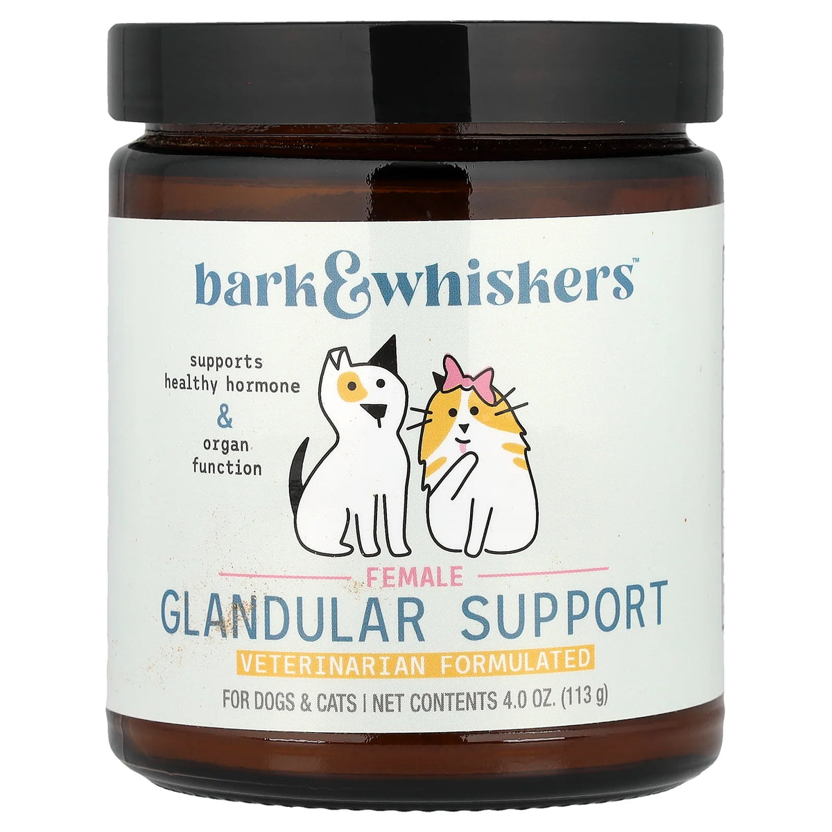Dr. Mercola, Bark & Whiskers™, Female Glandular Support, For Dogs & Cats, 4 oz (113 g)