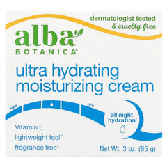 Alba Botanica, Ultra Hydrating Moisturizing Cream, Fragrance Free, 3 oz (85 g)