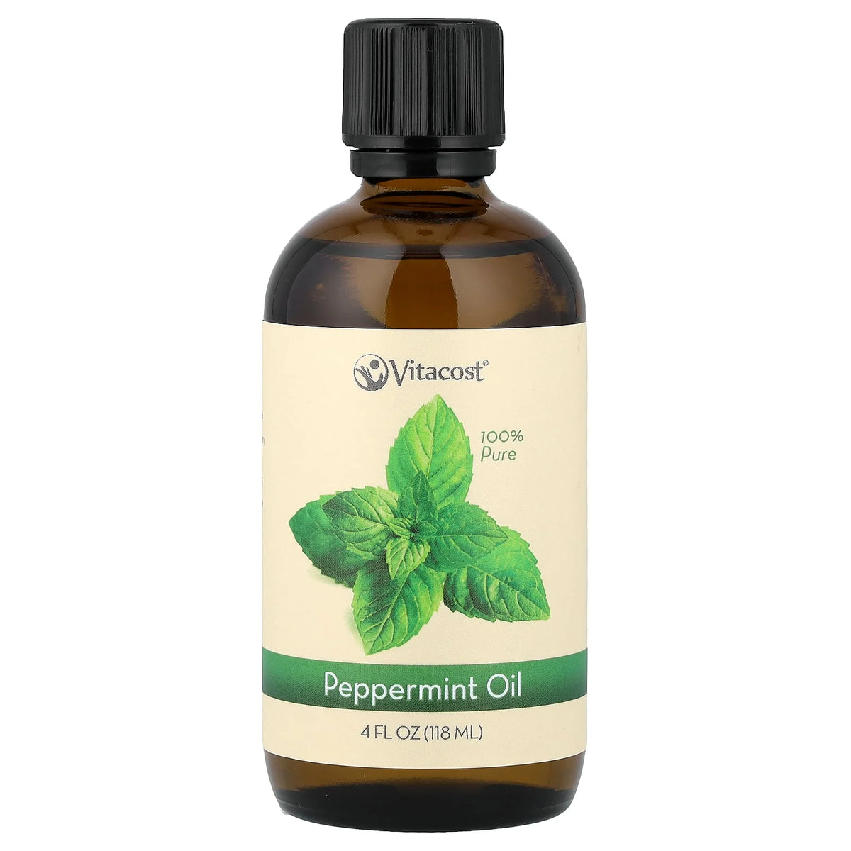 Vitacost, 100% Pure Peppermint Oil, 4 fl oz (118 ml)