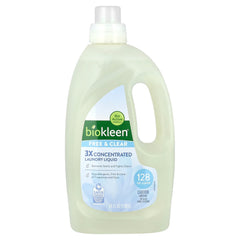 Biokleen, Laundry Liquid, Free & Clear, Fragrance Free, 64 fl oz (1.89 L)