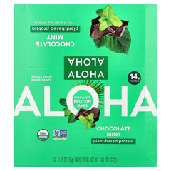 Aloha, Organic Protein Bars, Chocolate Mint, 12 Bars, 1.98 oz (56 g) Each