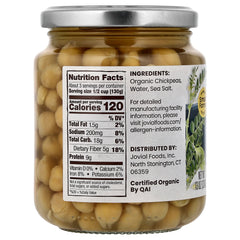 Jovial, 100% Organic Chickpeas, 13 oz (370 g)