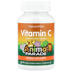 NaturesPlus, Animal Parade®, Vitamin C, Orange Juice, 90 Animal-Shaped Tablets