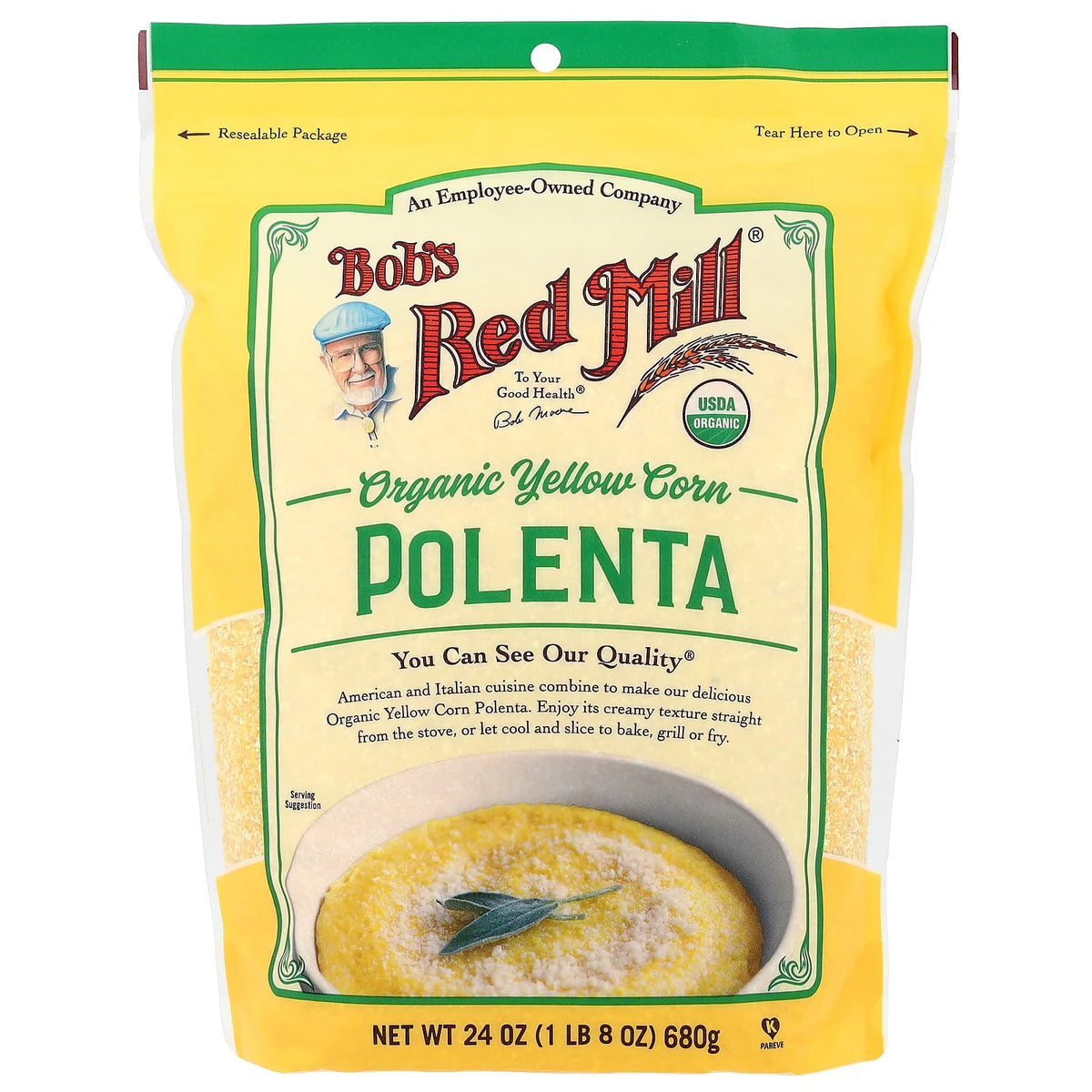 Bob's Red Mill, Organic Yellow Corn Polenta, 24 oz  (680 g)