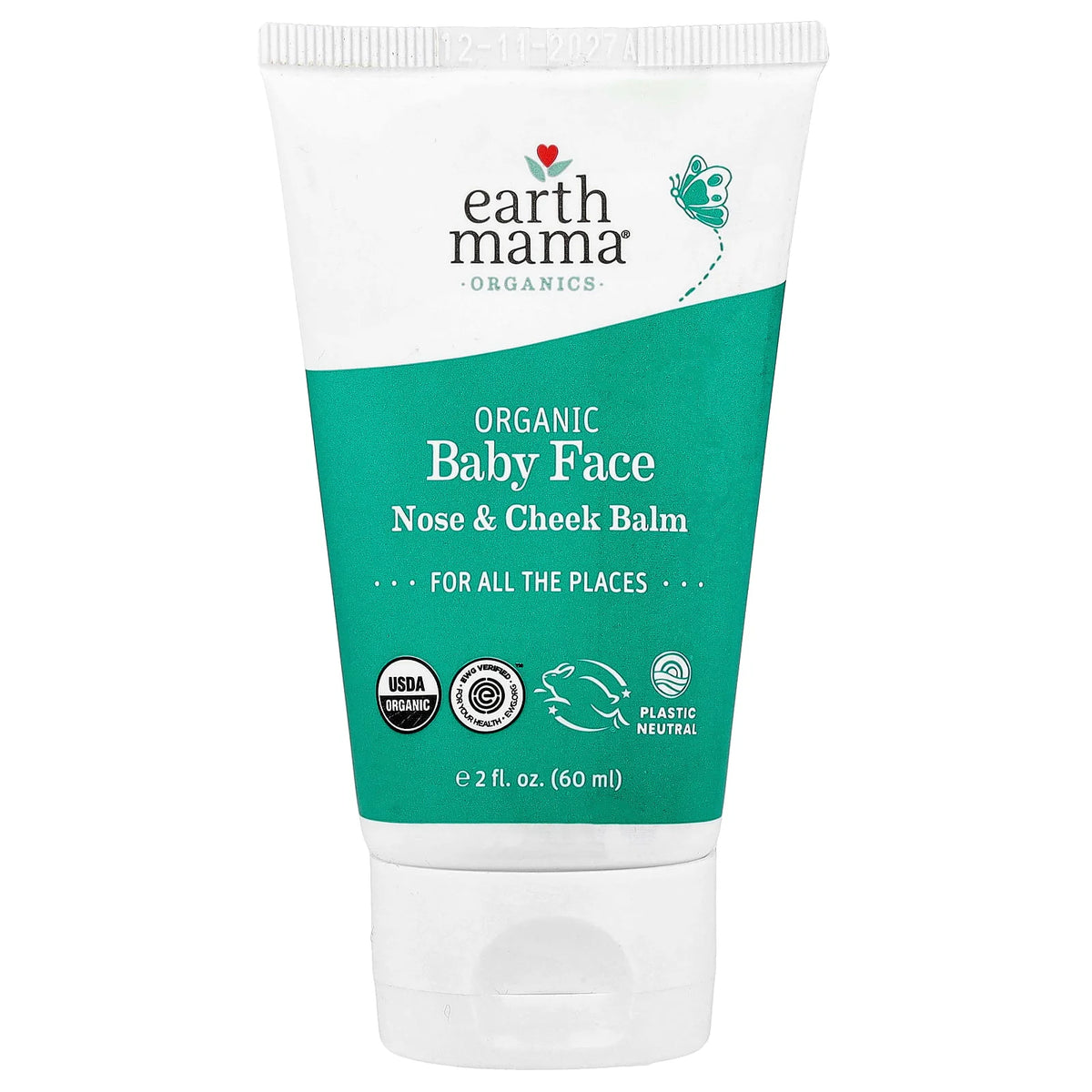 Earth Mama, Organic Baby Face, Nose & Cheek Balm, 2 fl oz (60 ml)