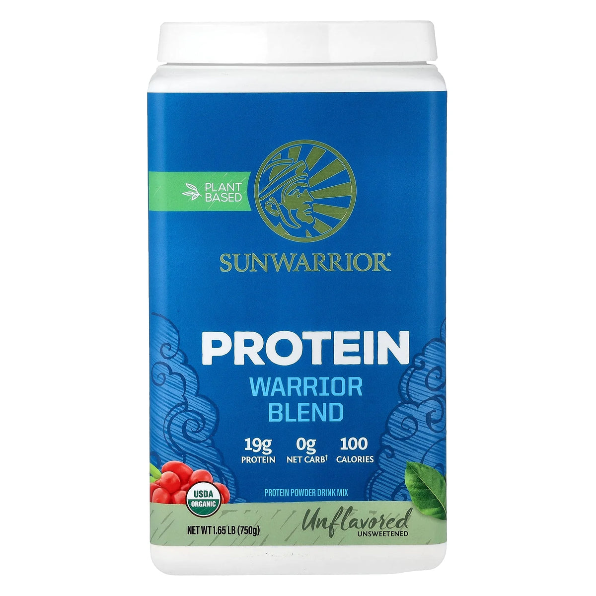 Sunwarrior, Warrior Blend, Protein, Unflavored, 1.65 lbs (750 g)