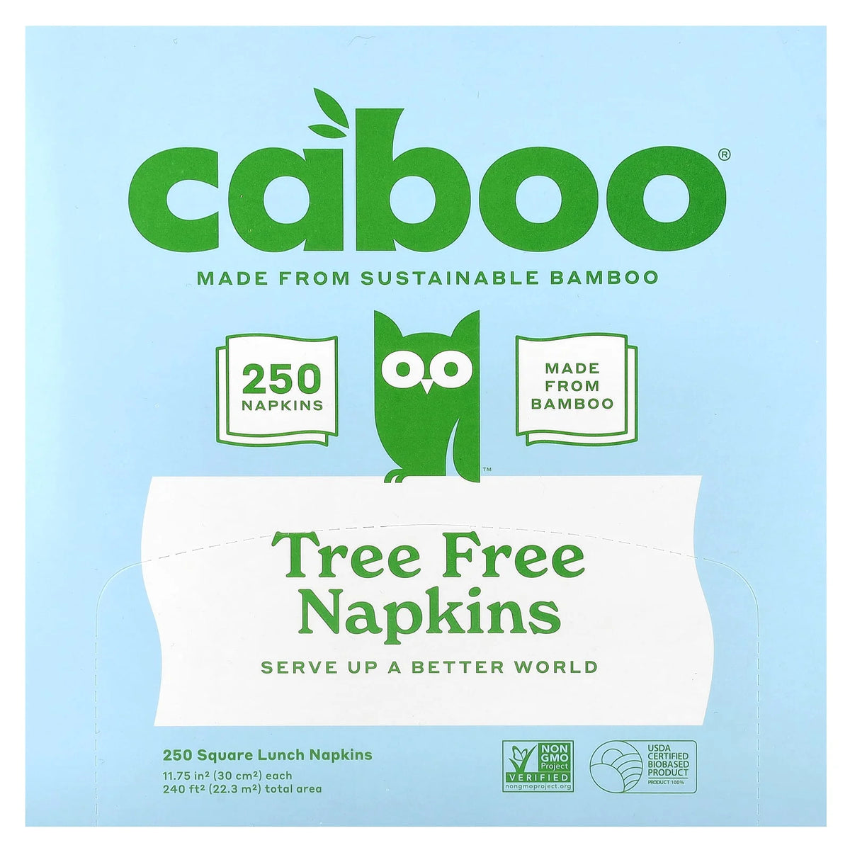 Caboo, Tree Free Bamboo Napkins, 250 Napkins