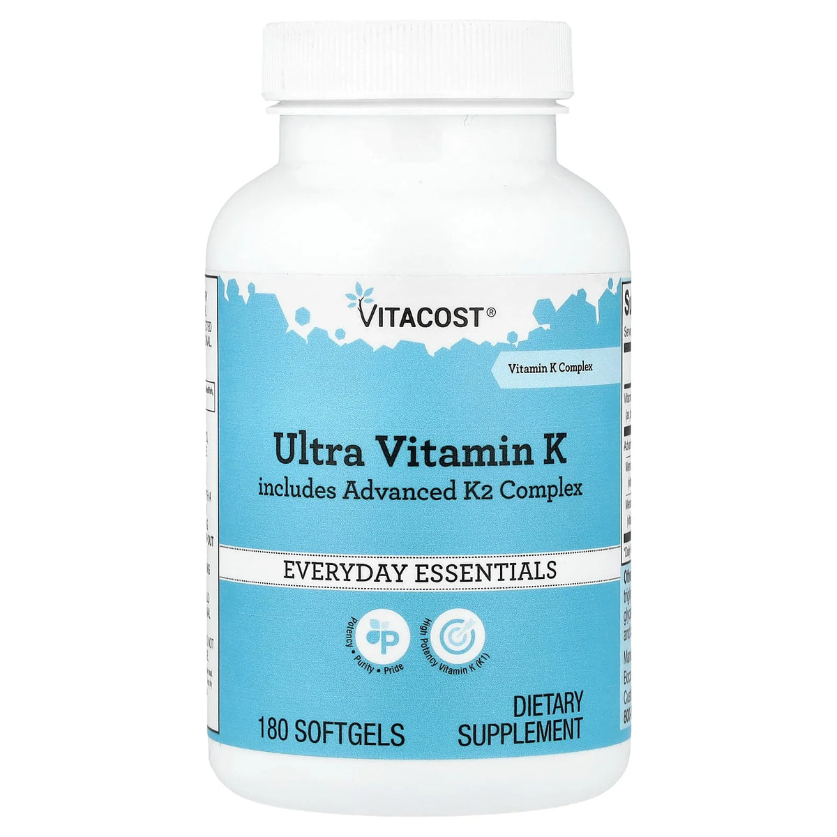 Vitacost, Ultra Vitamin K Includes Advanced K2 Complex, 180 Softgels