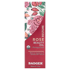 Badger, Rose Beauty Oil + Pomegranate, 1 fl oz (29.6 ml)