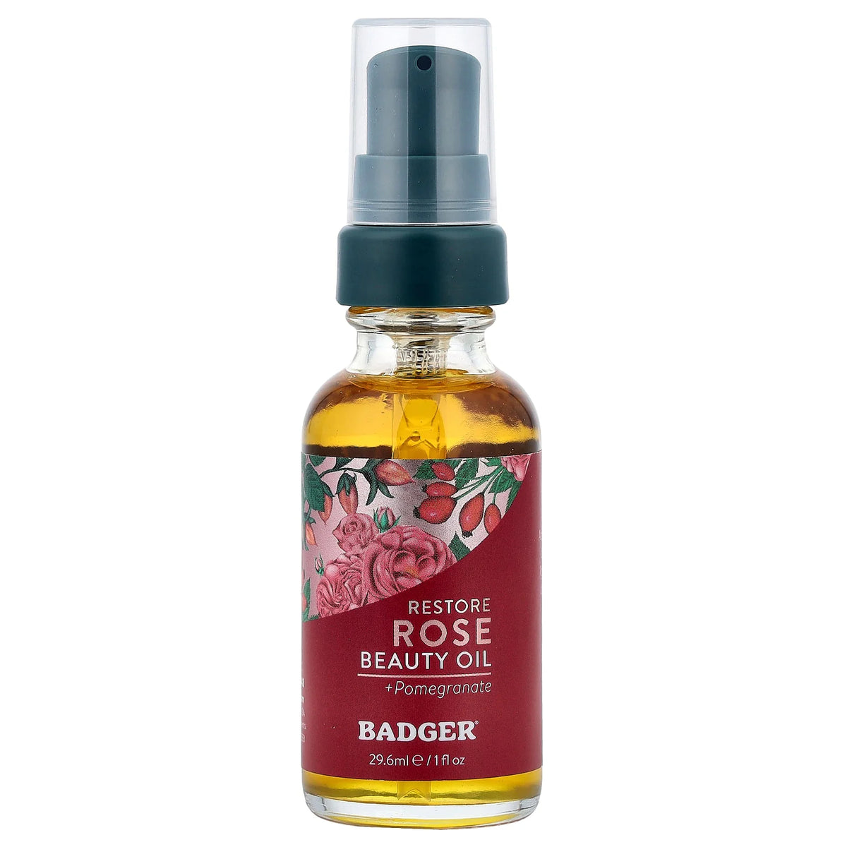 Badger, Rose Beauty Oil + Pomegranate, 1 fl oz (29.6 ml)