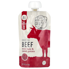 Serenity Kids, Grass Fed Beef with Kale & Sweet Potato, 6+ Months, 6 Pouches, 3.5 oz (99 g) Each