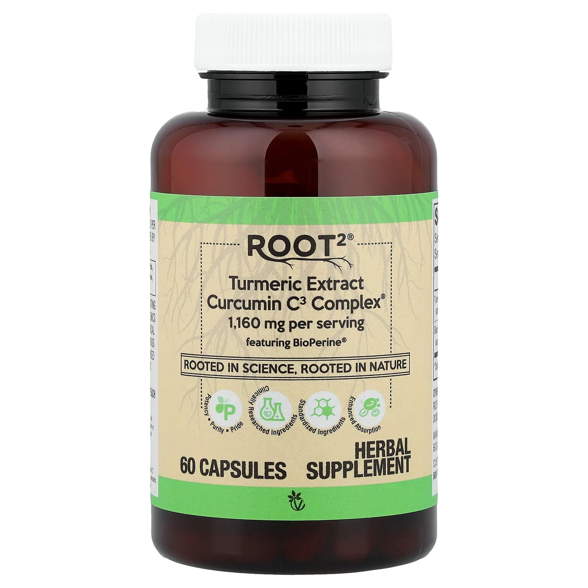 Vitacost, Root2®, Turmeric Extract Curcumin C3 Complex®, 60 Capsules