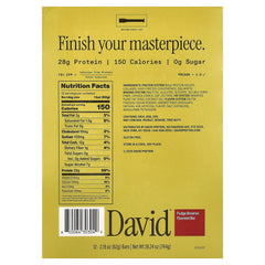 David Protein, Protein Bar, Fudge Brownie, 12 Bars, 2.19 oz (62 g) Each