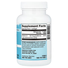 Vitacost, Vitamin D3 Mini Gels, 50 mcg (2,000 IU), 365 Softgels