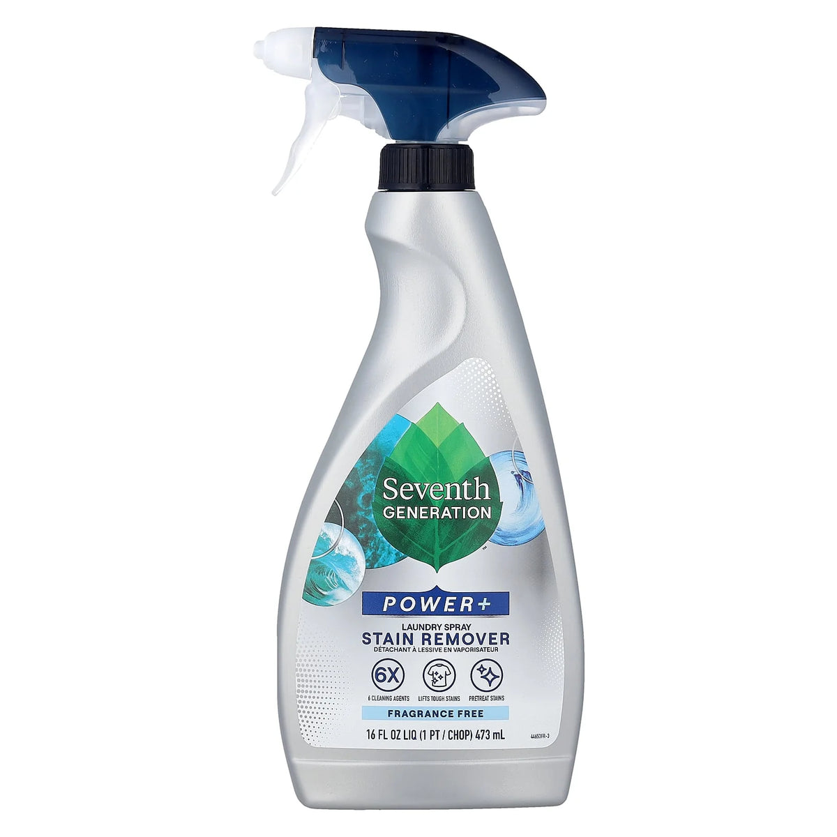 Seventh Generation, Power+, Laundry Spray Stain Remover, Fragrance Free, 16 fl oz (473 ml)