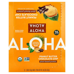 Aloha, Organic Protein Bars, Peanut Butter Chocolate Chip, 12 Bars, 1.98 oz (56 g) Each