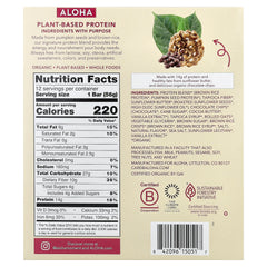Aloha, Organic Protein Bars, Oatmeal Chocolate Chip, 12 Bars, 1.98 oz (56 g) Each