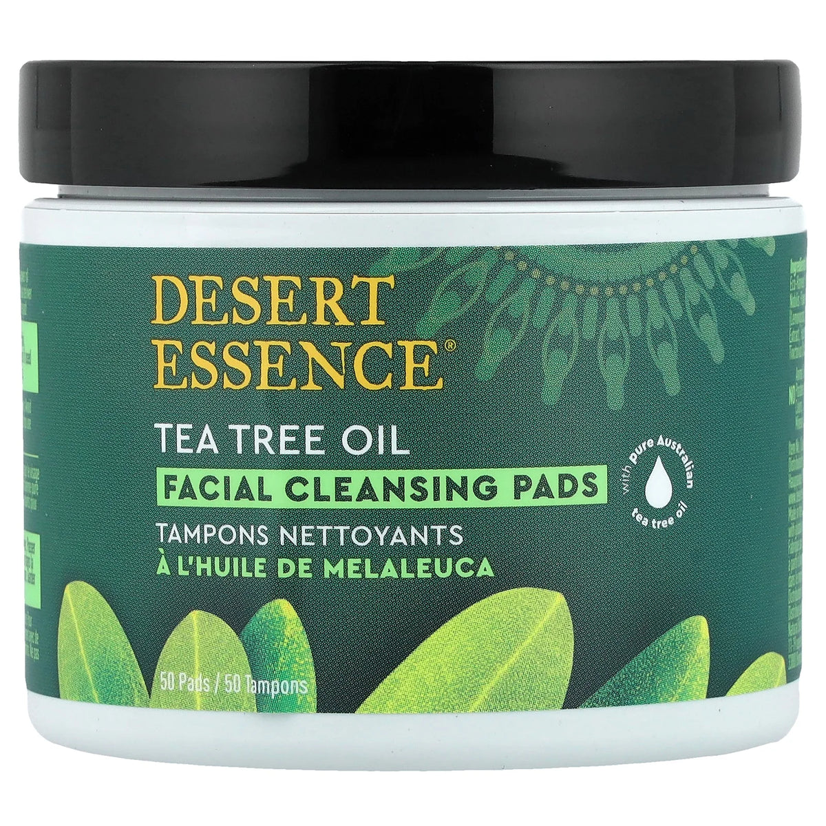 Desert Essence, Facial Cleansing Pads, Tea Tree Oil, 50 Pads