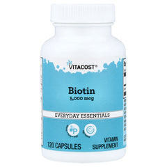 Vitacost, Biotin, 5,000 mcg, 120 Capsules