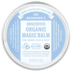 Dr. Bronner's, Organic Magic Balm, For Hands, Face & Body, Unscented, 2 oz (57 g)