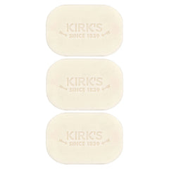 Kirk's, 100% Premium Coconut Oil Castile Bar Soap, Fragrance Free, 3 Bars, 4 oz (113 g) Each