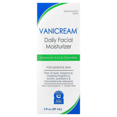 Vanicream, Daily Facial Moisturizer, For Sensitive Skin, Fragrance Free, 3 fl oz (89 ml)