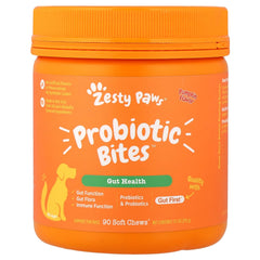 Zesty Paws, Probiotic Bites™, For Dogs, All Ages, Pumpkin, 90 Soft Chews, 11.1 oz (315 g)