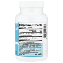 Vitacost, Everyday Essentials, Vitamin D3 & K2, Natural Cherry, 60  Chewable Tablets