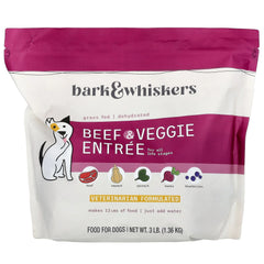 Dr. Mercola, Bark & Whiskers®, Beef & Veggie Entree, For Dogs, 3 lb (1.36 kg)