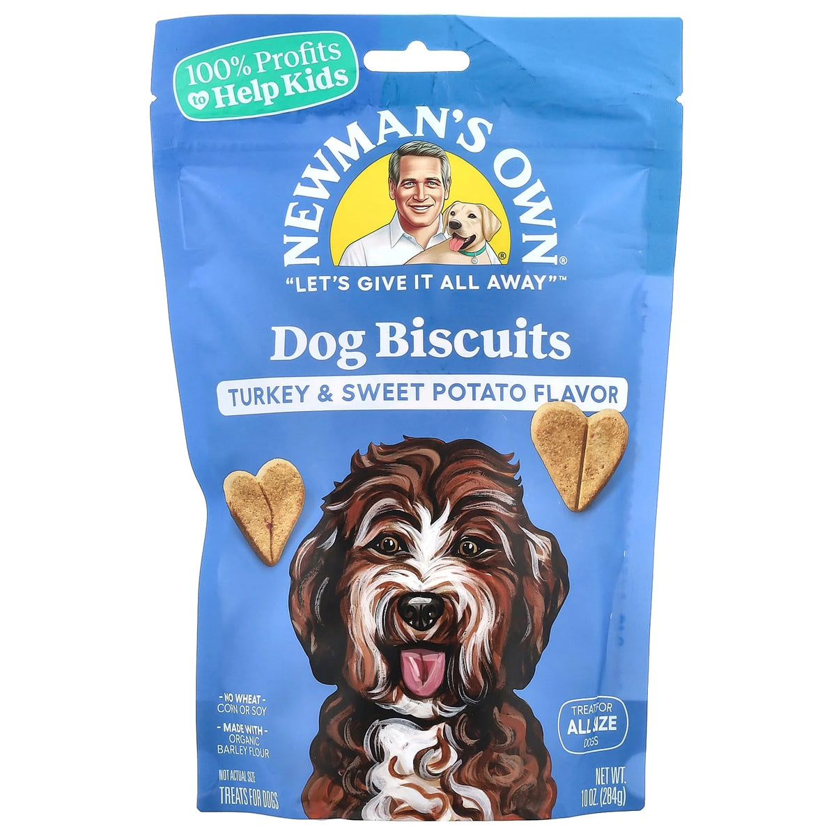 Newman's Own Organics, Dog Biscuits, All Size Dogs, Turkey and Sweet Potato, 10 oz (284 g)