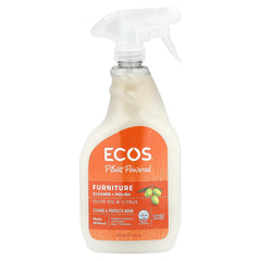 Ecos®, Plant Powered Furniture Cleaner + Polish, Olive Oil & Citrus, 22 fl oz (650 ml)