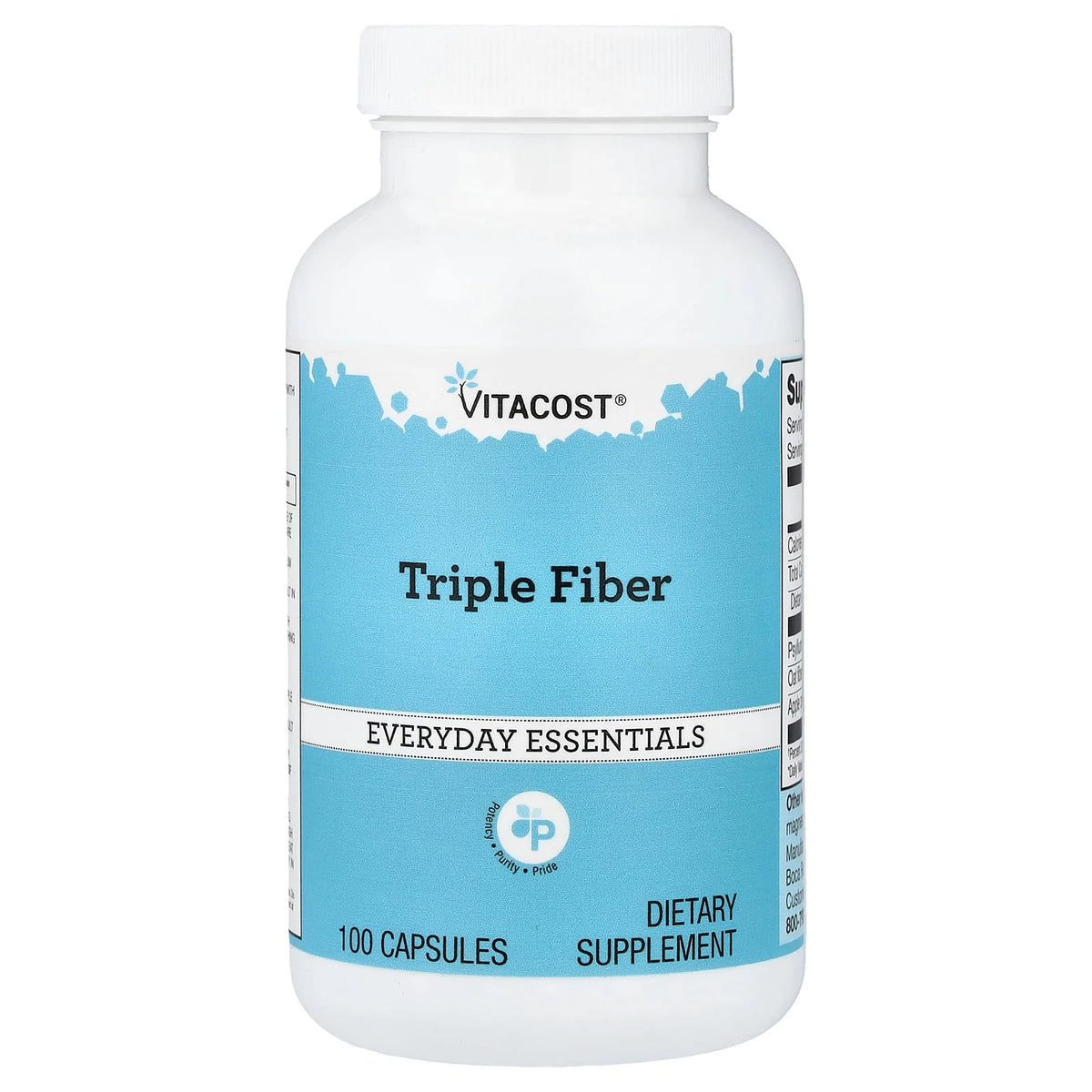 Vitacost, Triple Fiber, 100 Capsules
