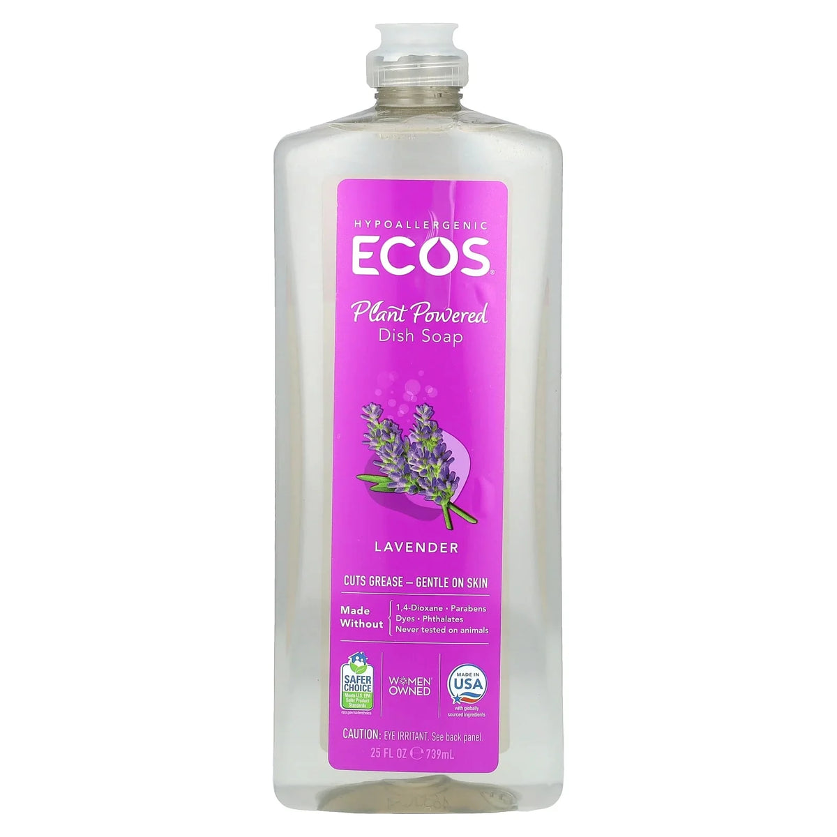 Ecos®, Plant Powered Dish Soap, Lavender, 25 fl oz (739 ml)